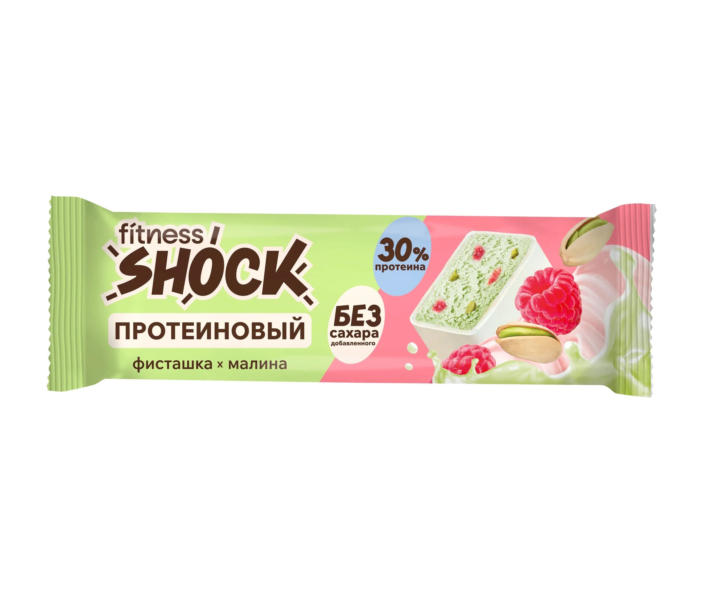 Протеиновый батончик "Фисташка-малина" HI PROTEIN Fitness SHOCK - 40 г