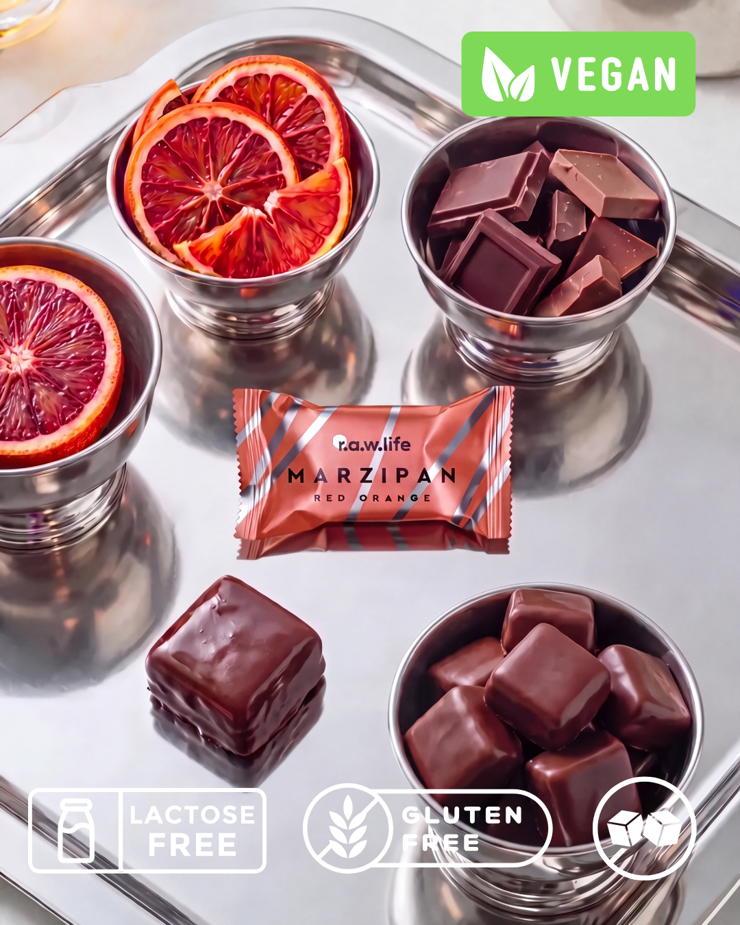 Марципан vegan "Красный апельсин" R.A.W. LIFE - 19 г