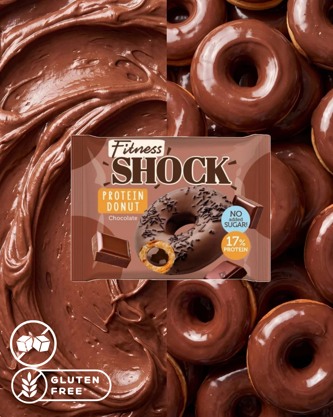 Пончик без глютена "Шоколад" PROTEIN DONUT - 70 г