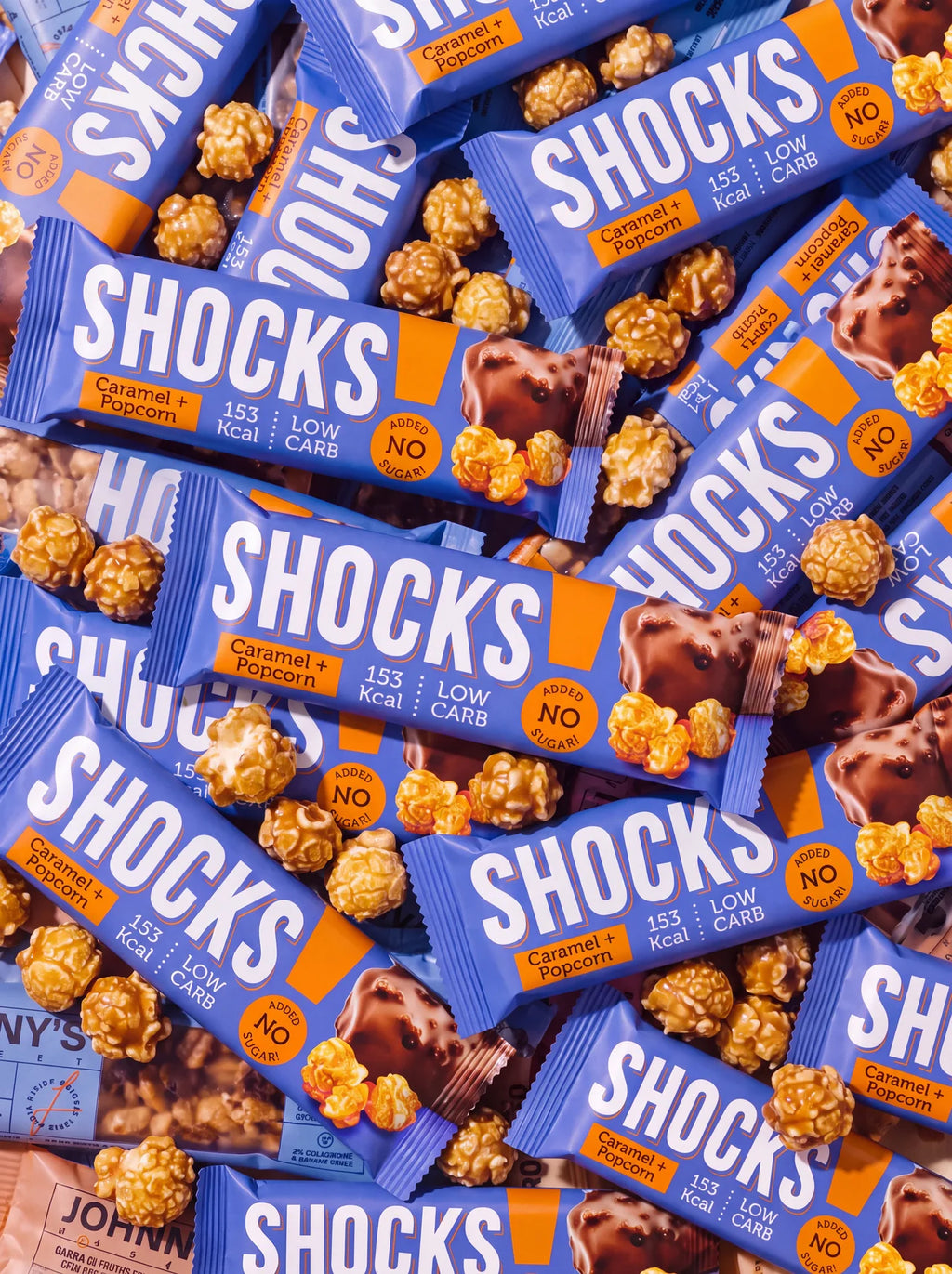 Baton proteic "Popcorn caramelizat" Shocks! - 35 g