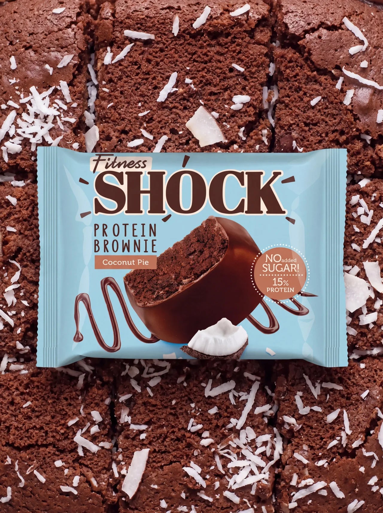 Брауни "Кокосовый пирог" Fitness SHOCK - 50 г