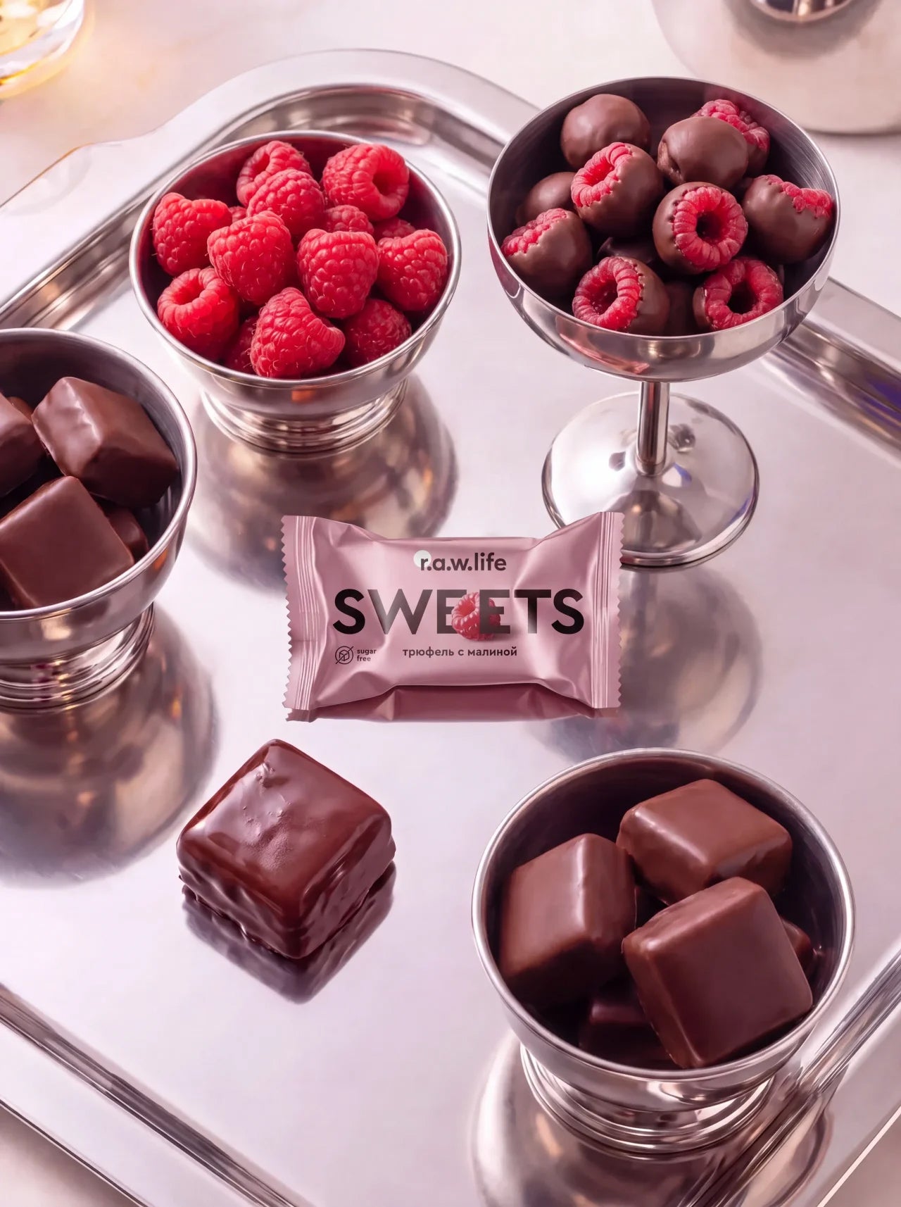Конфета  "Малиновый трюфель" R.A.W. LIFE Sweets - 17 г