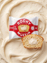 Brioșă „Cocos” cu umplutură de migdale Rocky Muffin - 55 g
